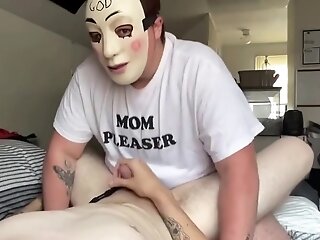 Masked Top Fucking Sub Submissive In Couch