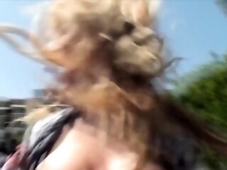 Horny Blonde Outdoor Assfucking