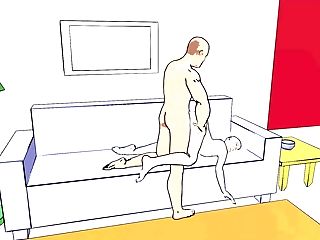 His Bootie Is On Fire By The Relentless Jerking - Animation