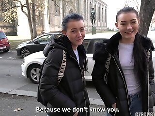 Czech Streets 124: Naive Sexy Teenage Twins