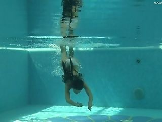 Sexy All Alone Svelte Mermaid Irina Russaka Flashes Her Petite Tits Underwater