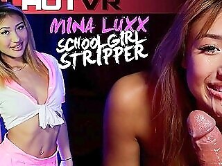 Hot Disrobe Club Fuck-fest - Asian Student Stripper Loves Big Man Meat - Mina Luxx