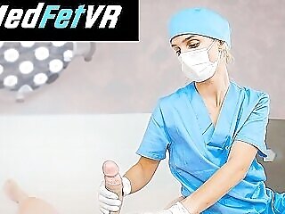 Nubile Nurse Milks Off Patient In Scrubs And Gloves