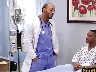 Black Homosexual Fucks Perverted Homo In Medical Room In Booty