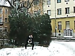 Dame Pissing In The Snow