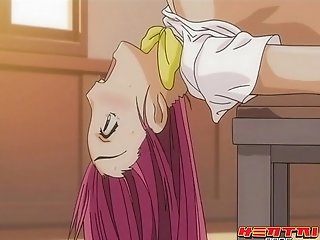 Pink Haired Mega-slut Gets Fucked Hard And Deep On The Tabouret